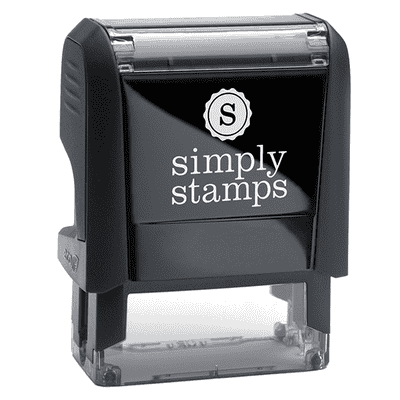 Small Signature Stamp with Name at Bottom, 1/2" x 1 1/2" Impression Size - alternate view