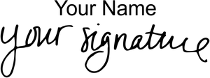 Small Signature Stamp Top