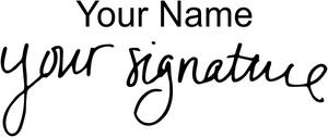 Medium Signature Stamp Top
