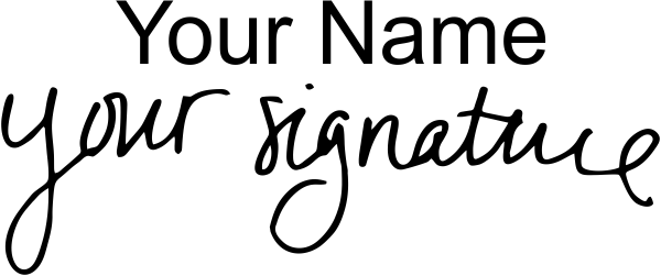 Large Signature Stamp Top