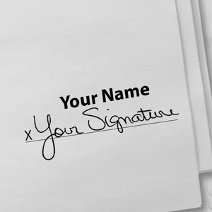 Extra Large Signature Stamp Top Imprint Example