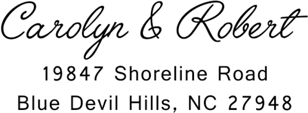 Cursive Couple's Address Stamp