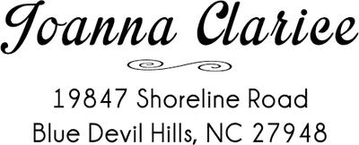 Joanna Clarice Cursive Address Stamp