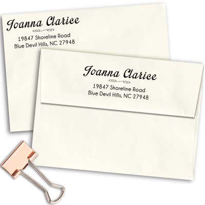 Bold Cursive Handwritten Address Stamp - alternate view