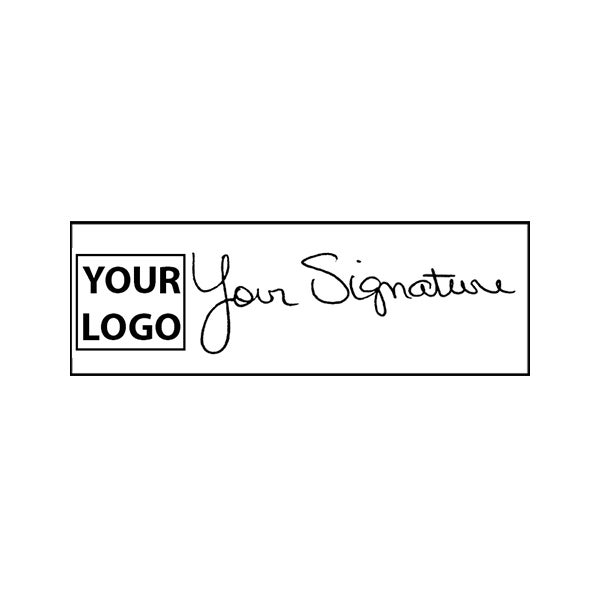 Large Signature Logo Stamp
