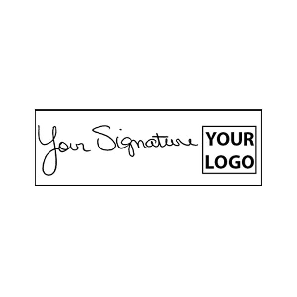 Large Right Logo Signature Stamp