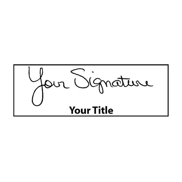 Extra Large Signature Title Stamp