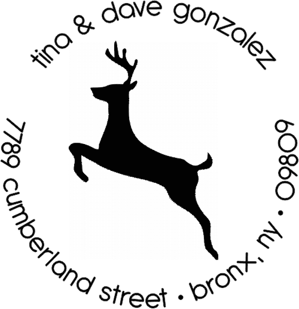 Holiday Deer Self-Inking Address Stamp