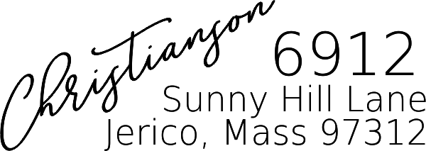 Christianson Address Stamp