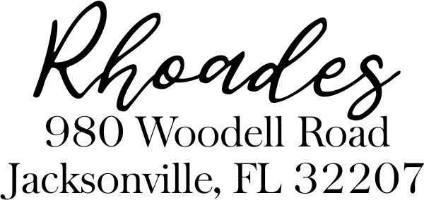 Rhoades Address Stamp