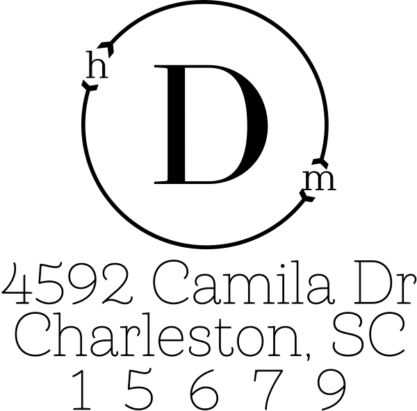 Modern Mono Address Stamp