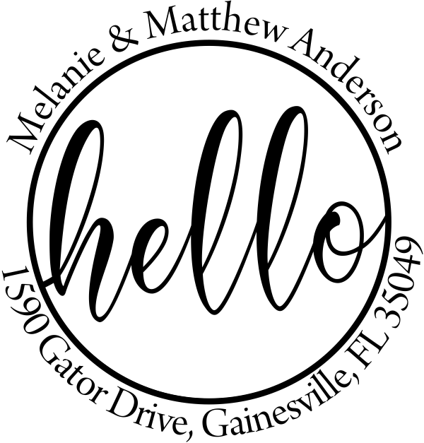 Hello Address Stamp