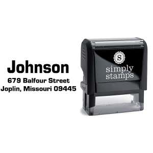 Bold Last Name Address Stamp Body and Imprint