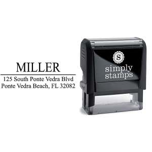 Large Last Name Address Stamp Body and Imprint