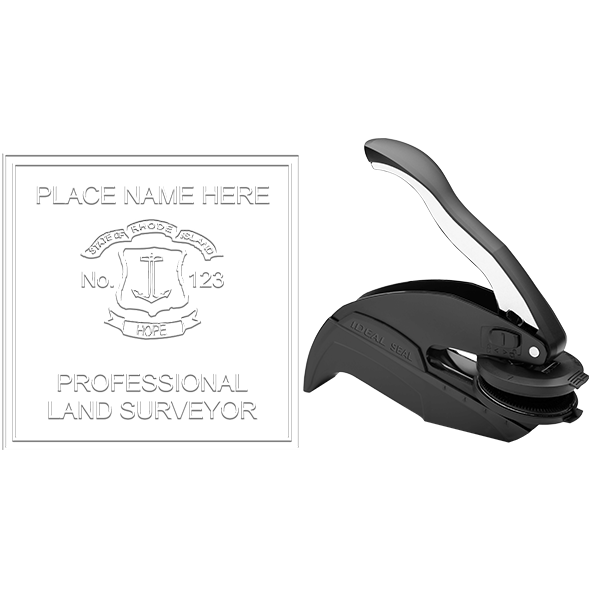 State of Rhode Island Land Surveyor Seal  Embosser Body and Design