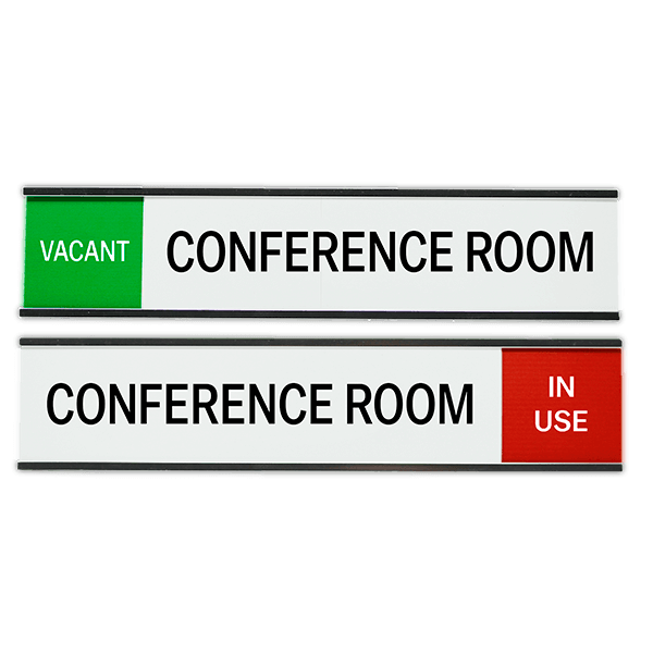 White Conference Room 2" x 10" Colored Slider Signs