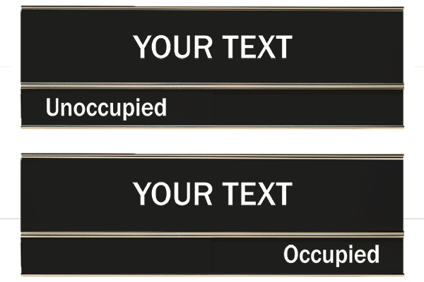 Black Custom Room Slider Signs 3