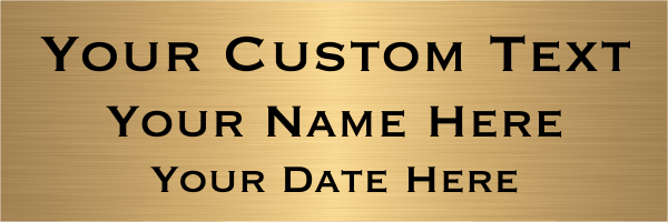 Custom Three Lines 2" x 6" Brass Plates