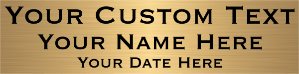 Custom Three Lines 2" x 8" Brass Plates