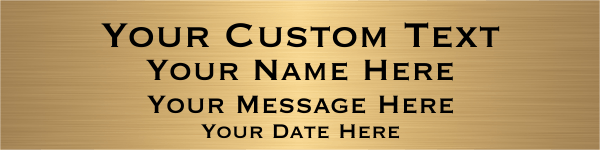 Custom Four Lines 2" x 8" Brass Plates