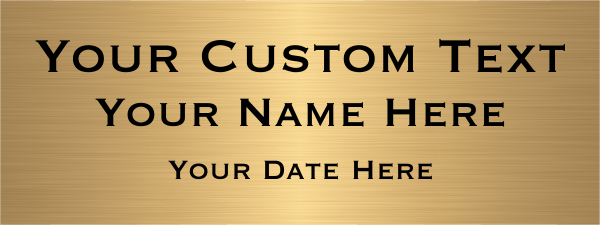 Custom Three Lines 3" x 10" Brass Plates