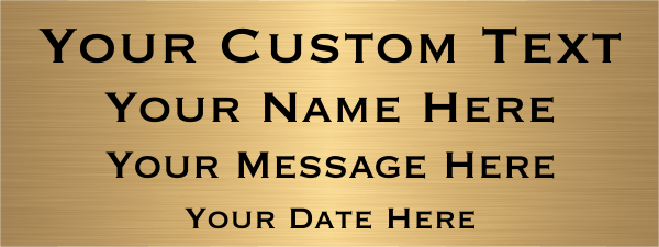 Custom Four Lines 3" x 8" Brass Plates
