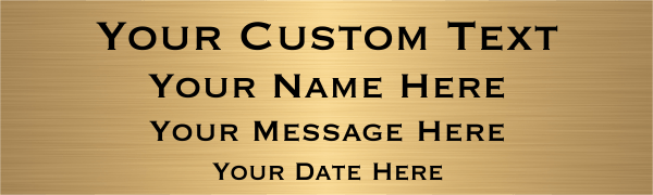 Custom Four Line Brass Plates | 3