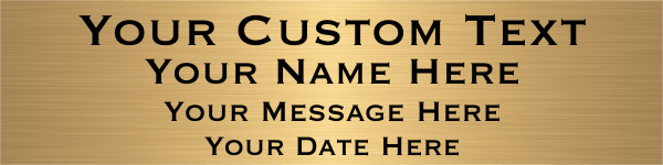 Custom Four Lines 3" x 12" Brass Plates