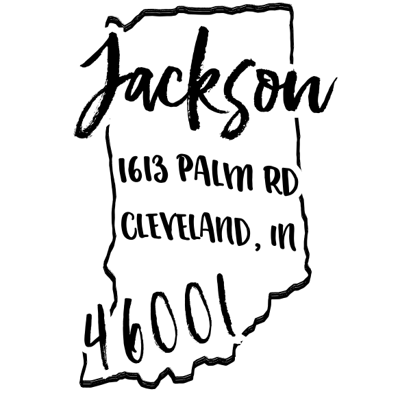 Custom Indiana Address Stamp