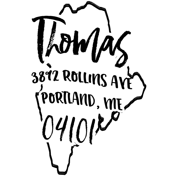 Custom Maine Address Stamp
