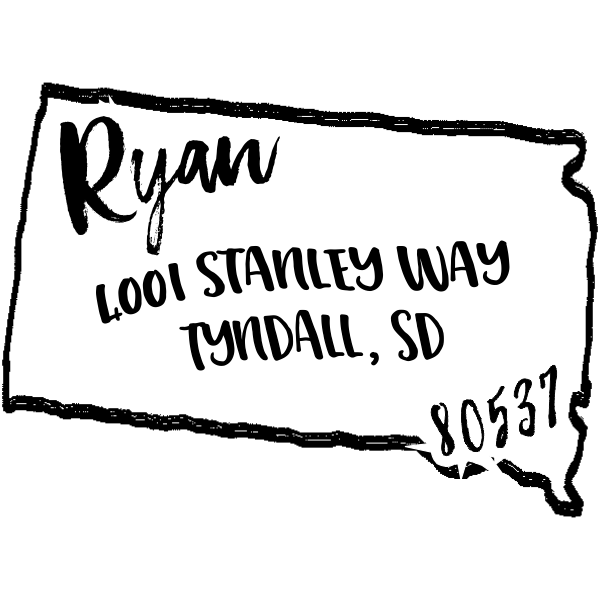 Custom South Dakota Address Stamp