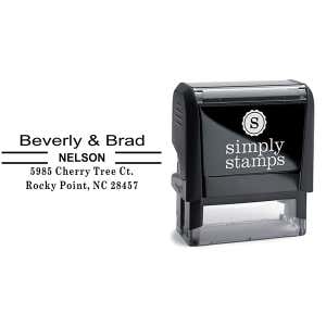 Double Line Last Name Address Stamp Body and Imprint