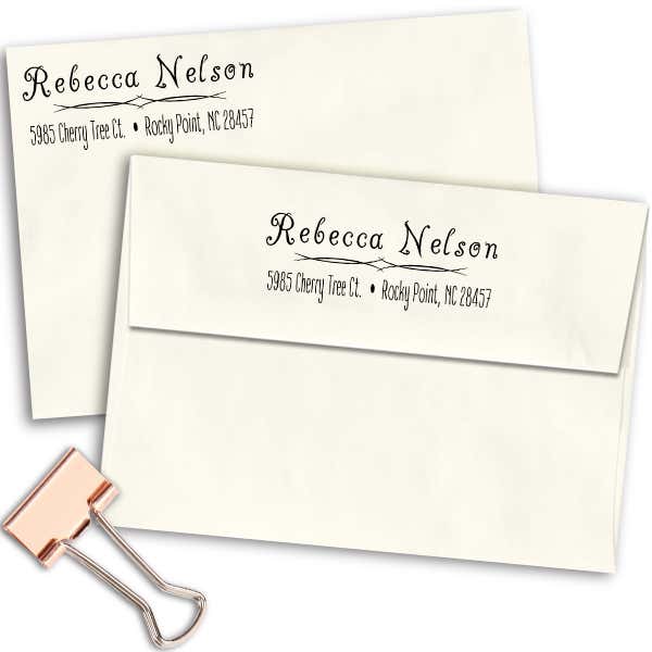 Nelson Deco Return Address Stamp