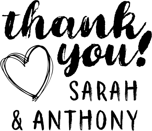 Custom Thank You Brush Stamp