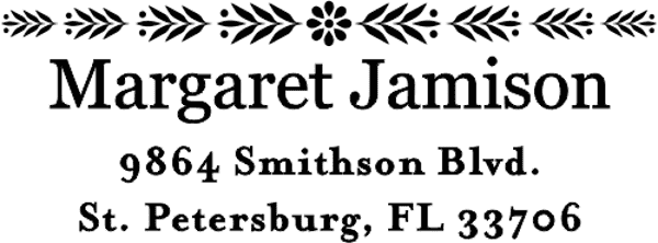 Jamison Single Flower Deco Address Stamp