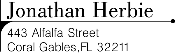 Herbie Address Stamp