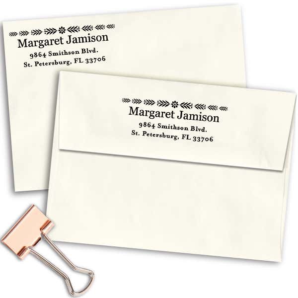 Jamison Single Flower Deco Address Stamp