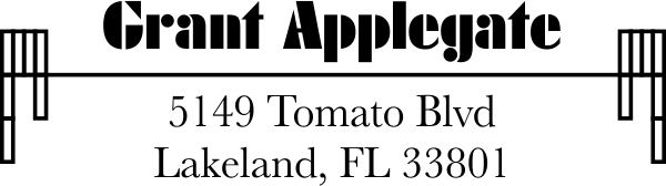 Applegate Address Stamp