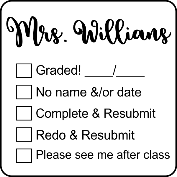 Teacher Submission Stamp