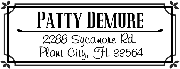 Demure Return Address Stamp