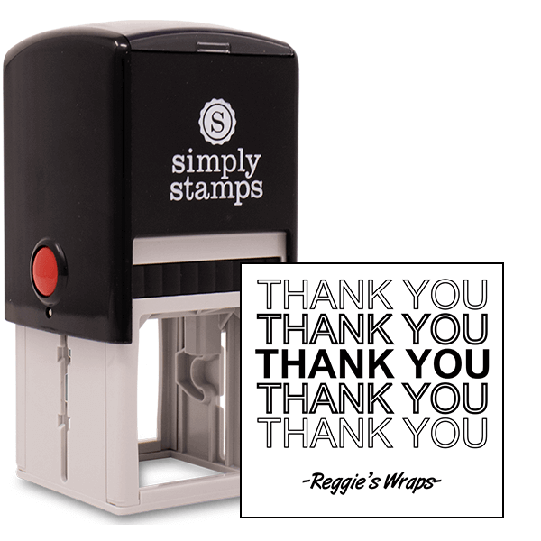 Thank You Repeat Food Packaging Stamp