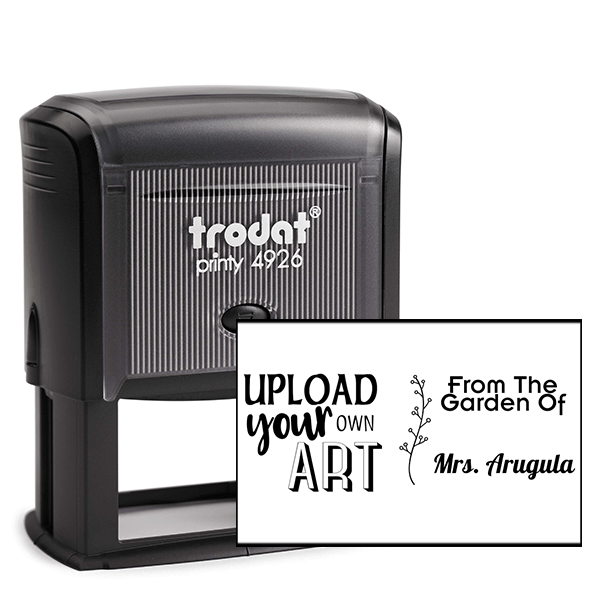 Custom Rectangular Arugula Garden Logo Stamp