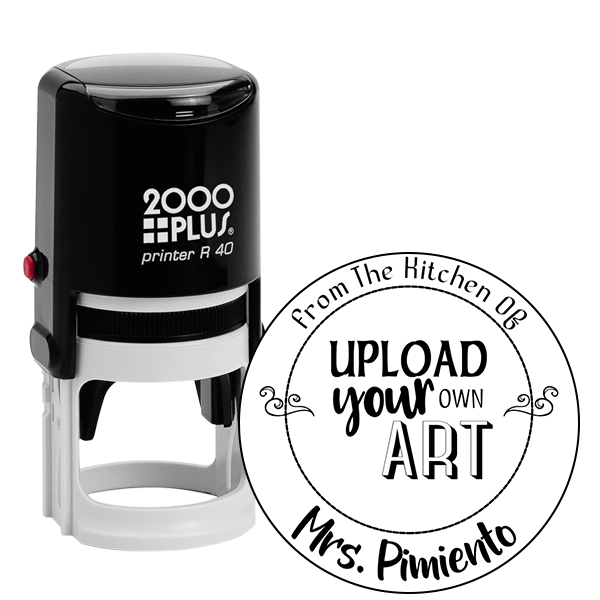 Custom Round Pimiento Kitchen Logo Stamp