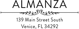 Almanza Deco Rubber Address Stamp