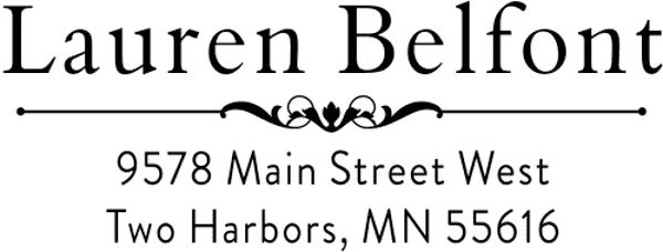 Belfont Deco Rubber Address Stamp