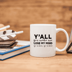 Lose my Mind Coffee Cup Lifestyle Photo on Desk