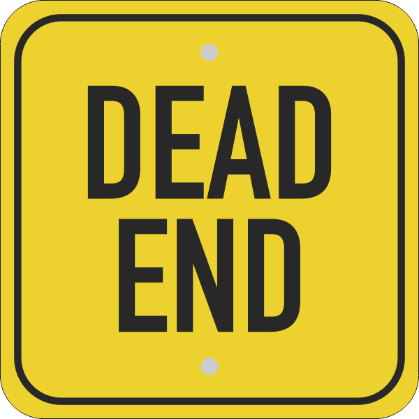 Square Dead End Sign