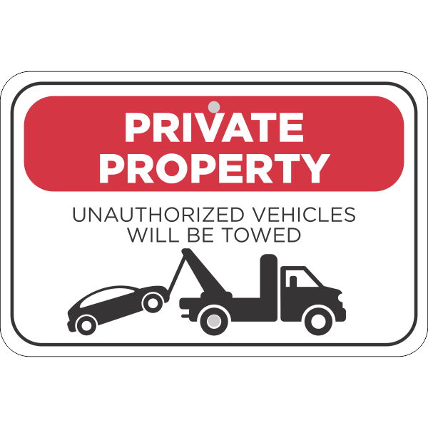 Horizontal Tow Away Private Property