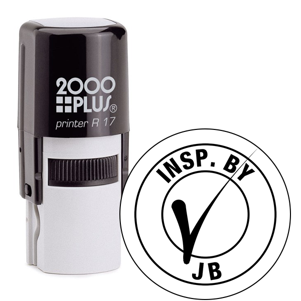 Initials & Check Mark Inspection Stamp