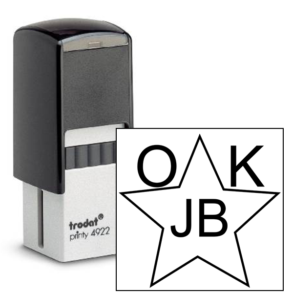 OK Initial Star Inspection Stamp